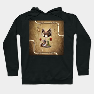 Steampunk, cute little bunny with hat Hoodie